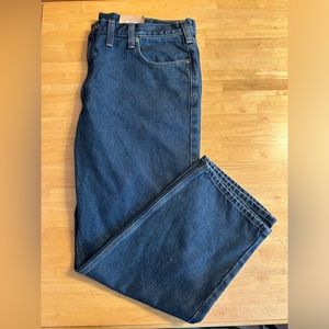 NEW W/ Tags Mens 44x30 Carhartt Straight Traditional Fit Pants Work Blue Jeans